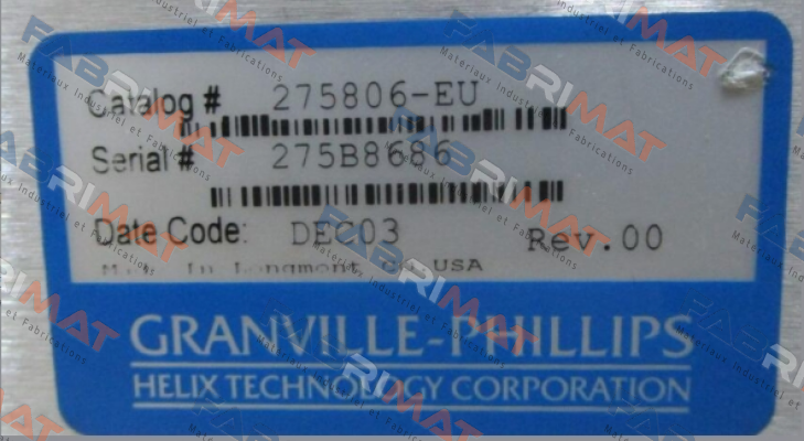 275806-EU  obsolete, direct replacement is 275400-1-GD-T  GRANVILLE PHILLIPS