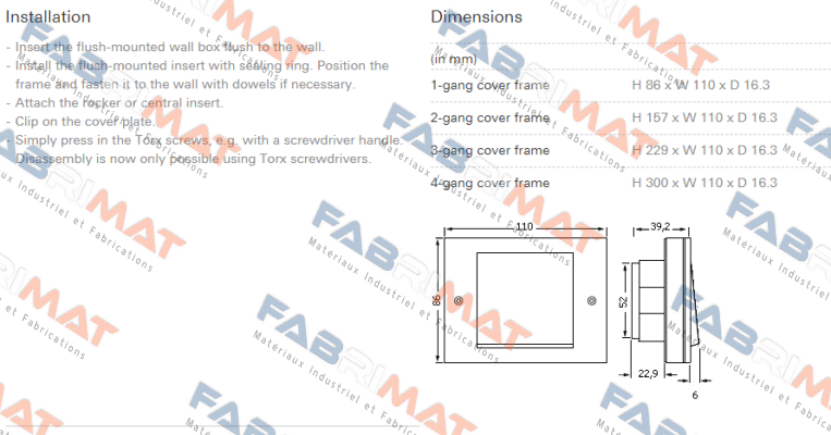 Model:TX44, 2-gang cover frame  Gira