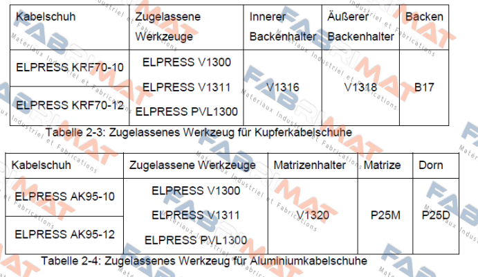 P/N: 5211-014000 Type: V1316  Elpress