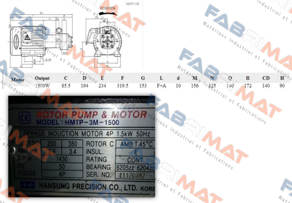 HMTP-3M-1500-204HAVB Hansung Precision