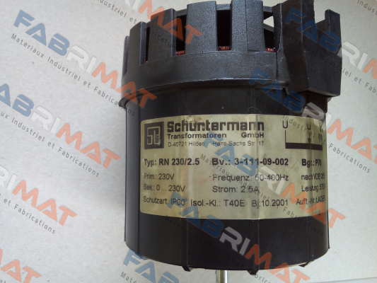 RN 230/2.5 Schuntermann Transformatoren