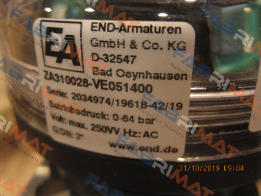 ZA310028-VE051400 End Armaturen