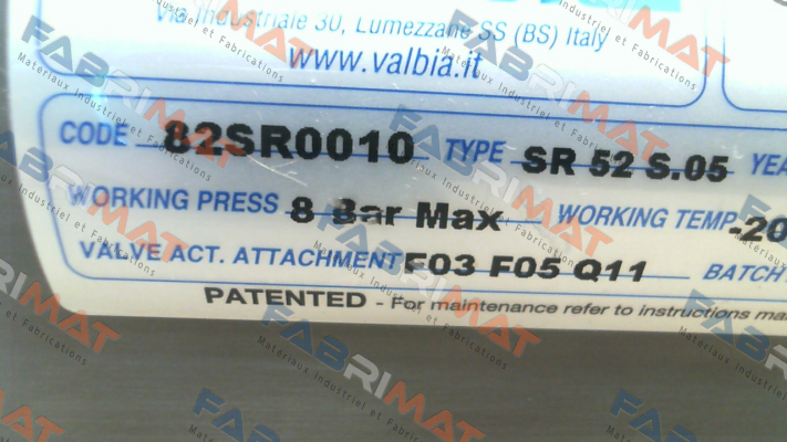 82SR0010 / SR52 Valbia