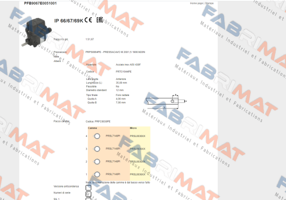 PFB9067E0051001 Ter Tecno Elettrica Ravasi