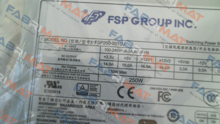 9PA250CK12 / FSP250-701UJ Fsp