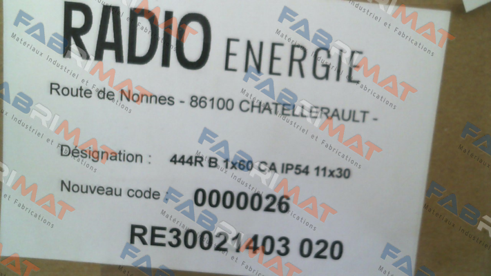 PRE0042 // REO444R1B0,06CA Radio Energie