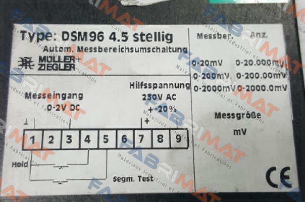 DSM96 4.5 stellig obsolete  Müller Ziegler