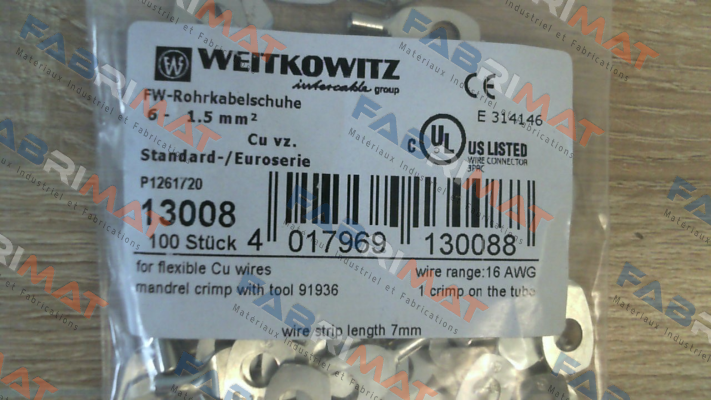 13008(1 pack 100 pcs) WEITKOWITZ