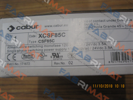 XCSF85C Cabur