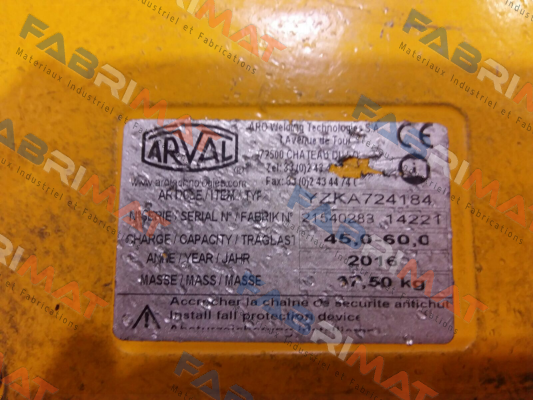 YZKA724184)  ARVAL