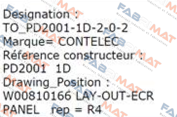 PD2001 - 1D 2-0-2 - OEM  Contelec