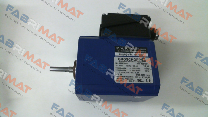 Motor only IGkU 80 40 2pole to suit VE31 gearbox Groschopp