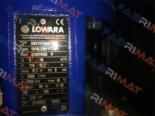 5SV11F0306T Lowara