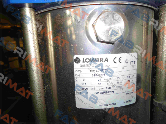 Cylinder for SV-607F75T, Cod:1C2541371  Lowara