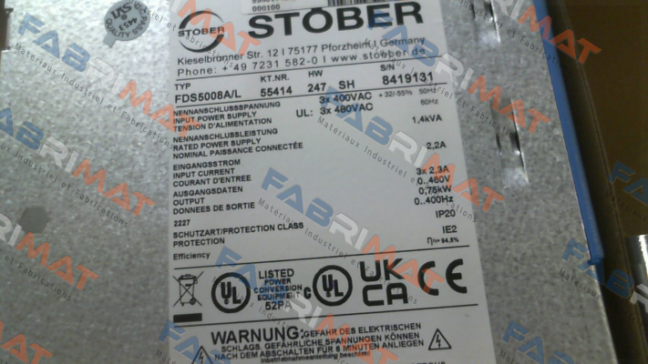 MV0000000831 - FDS5008A/L Stober