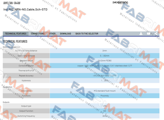 AM1/AN-1A4W Micro Detectors / Diell