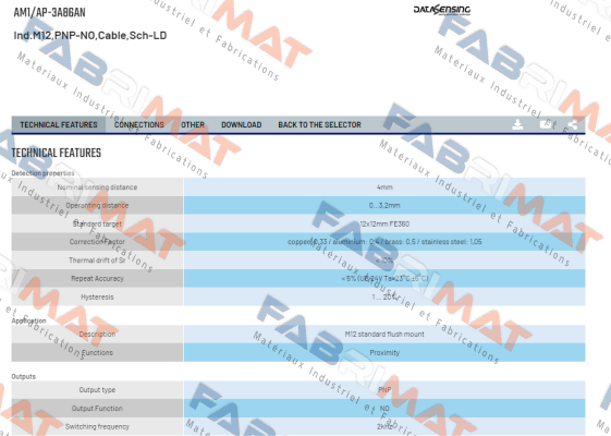 AM1/AP-3A86AN Micro Detectors / Diell