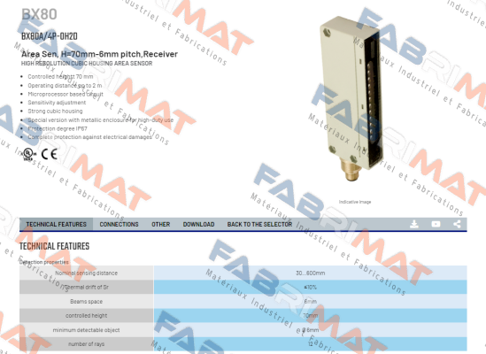 BX80A/4P-0H2D Micro Detectors / Diell