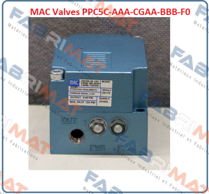 PPC5C-AGA-AGAA-BBB-FO МAC Valves