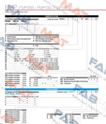 FMP-065-1-B-A-G1-A16-N-P01 MP Filtri