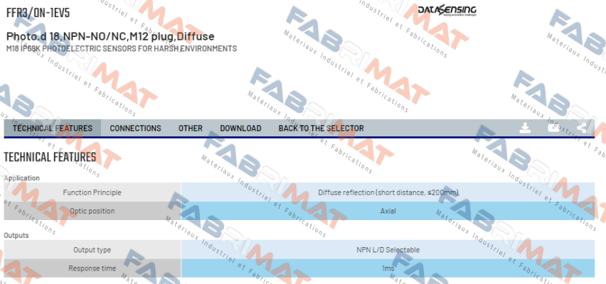 FFR3/0N-1EV5 Micro Detectors / Diell