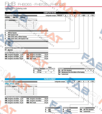 FHB-065-1-B-A-F1-A25-N-P01 MP Filtri