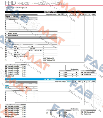 FHD-051-3-B-A-G1-A10-R-P01 MP Filtri