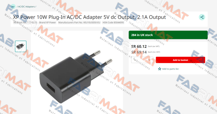 VEU10US050-EU XP Power