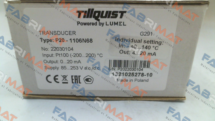 P20 transducer Tillquist