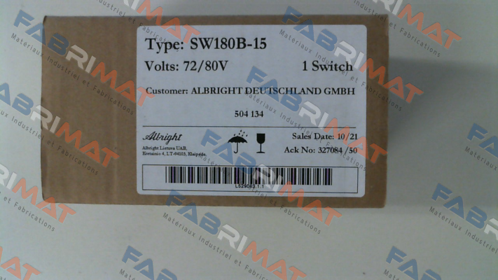 SW 180 B-15 72-80V INT Albright